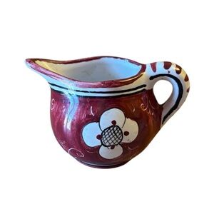 Vintage DERUTA Handmade & Hand Painted Ceramic Creamer.